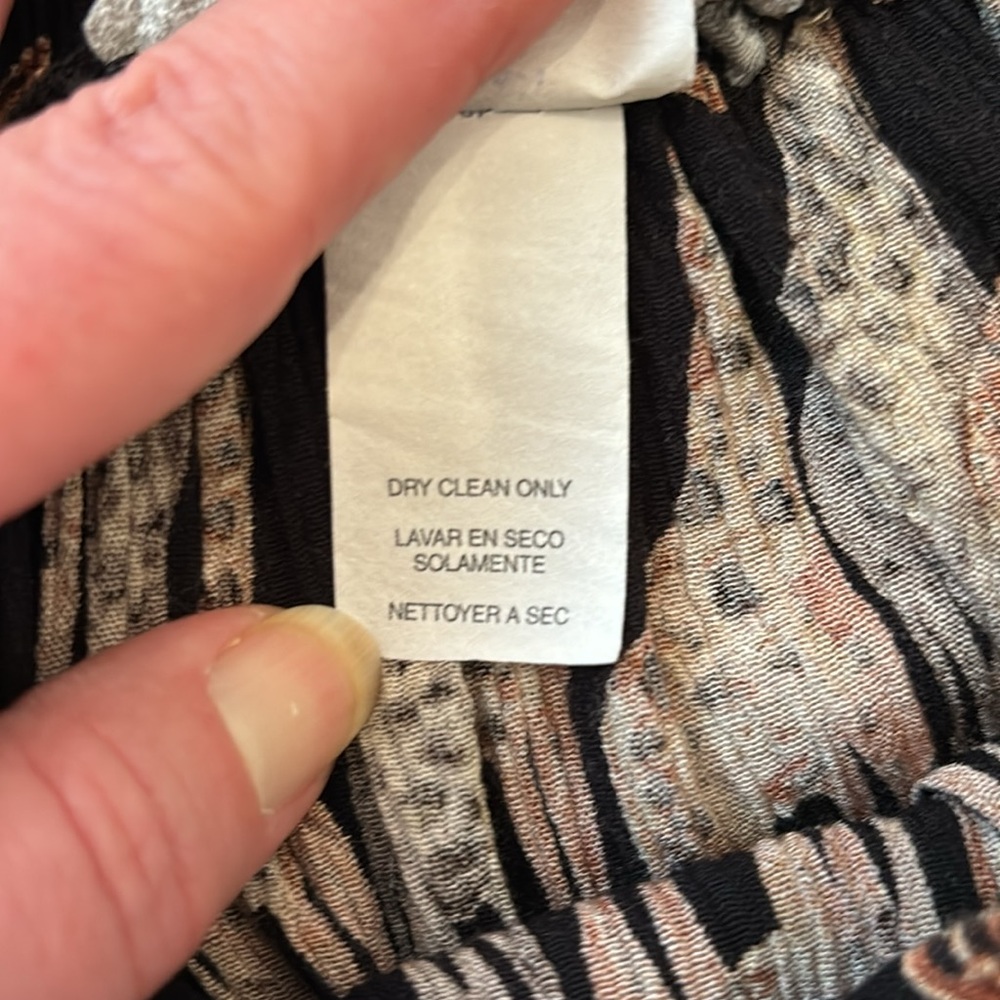 Vintage Stonebridge Giraffe Print Maxi Skirt Black Brown Gray - Size Medium - Picture 6 of 9